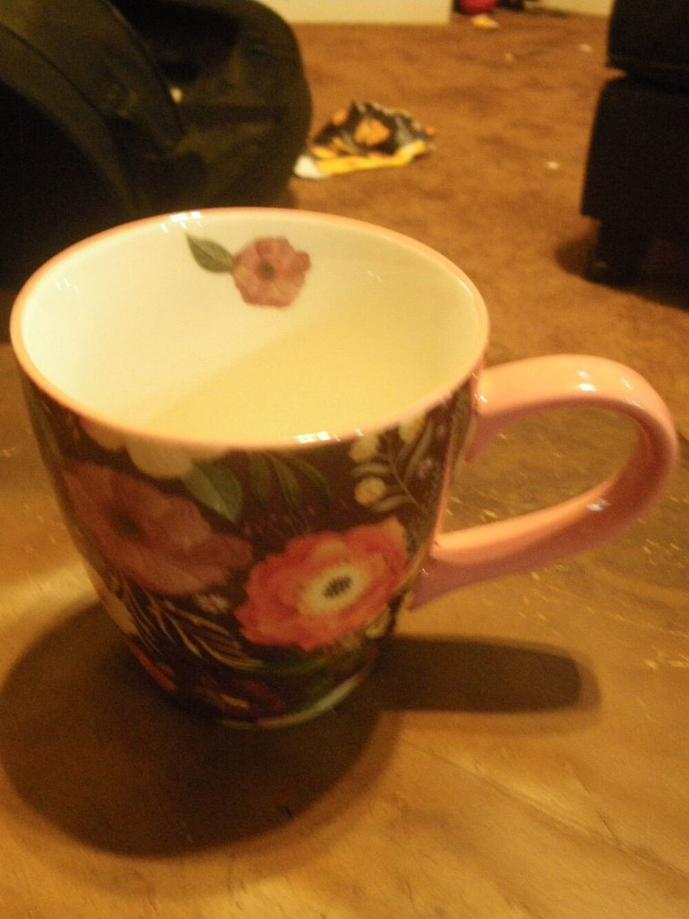 Potter’s Studio Large 16 oz. Ceramic Coffee Tea Mug Floral Pattern